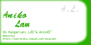 aniko lam business card